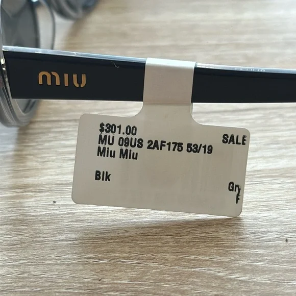 Brand New Miu Miu Sunglasses OMU 01VS 152146 55/19  PNK GRD Black Generic Case - Picture 9 of 11